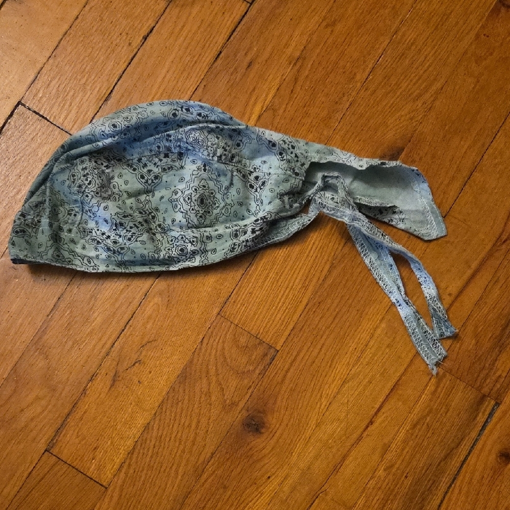 Stylish Green Patterned Bandana Hat